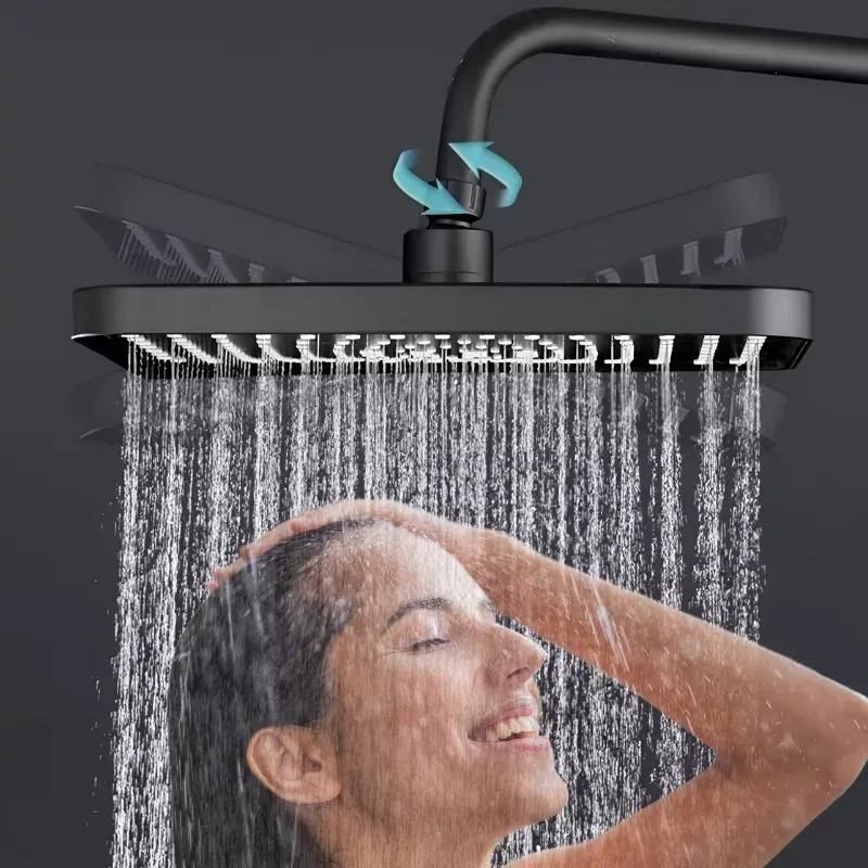 rain shower head, high pressure shower head, rainfall showerhead, waterfall shower head, high pressure rain shower head