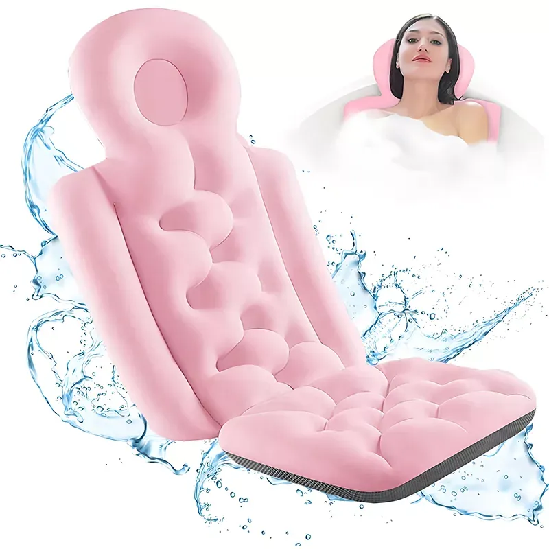 bath pillow, bath cushion, full body bath pillow, bath tub pillow, bath headrest,