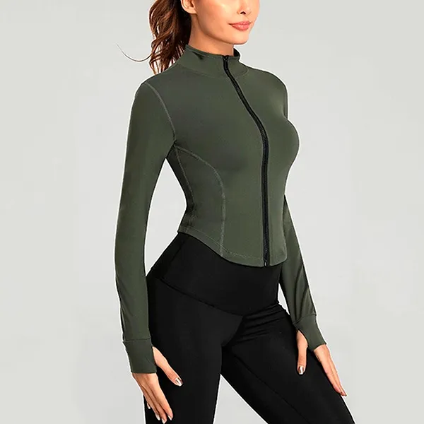 top met lange mouwen, workout top, gym top met lange mouwen, yogatop, zip top, gym shirt, workout shirt