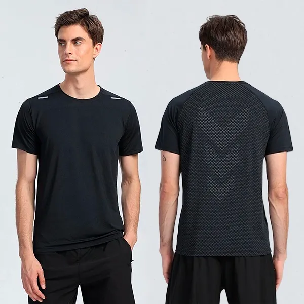 mannen t-shirt, sport t-shirt, sport t-shirt, hardloop t-shirt, workout t-shirt, sneldrogend t-shirt, ademend t-shirt