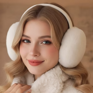 cute ear warmers, fluffy earmuffs, warm earmuffs, fuzzy earmuffs