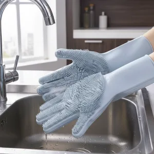 dish washing gloves, cleaning gloves, scrubber gloves, washing gloves, household gloves